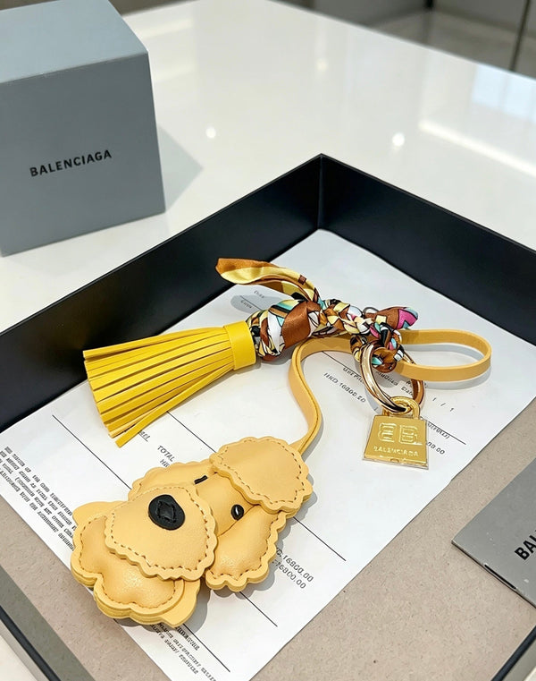 Balenciaga Yellow Leather Poodle-shaped Charm