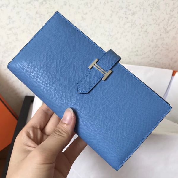 HM Blue Jean Epsom Bearn 17,5 Gusset Wallet