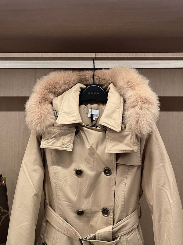 Burberry 25 Double-breasted Retro Brass Button Jacket Polyester Down