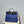 Herbag 31 Toile Blue Canvas Black Cowhide Leather