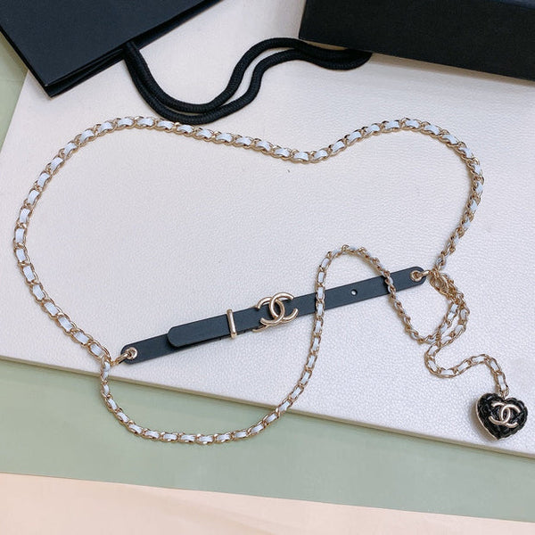 CC 2026 Double CC Leather Chain Belt