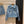 CD Butterfly Print Denim Set Blue White Cotton