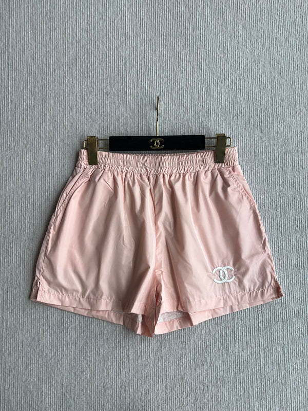 Chanel 26 Vintage Sunscreen Jacket and Short Set Pink in Cotton