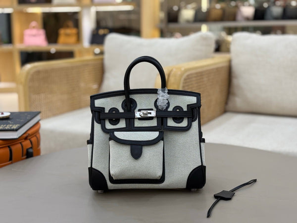 High-end HM 2026 Birkin Cargo 25cm Swift Leather Canvas