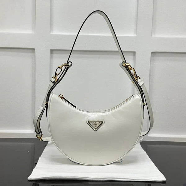 Prad 2026 Arque Shoulder Bag 22.5cm Patent Calfskin