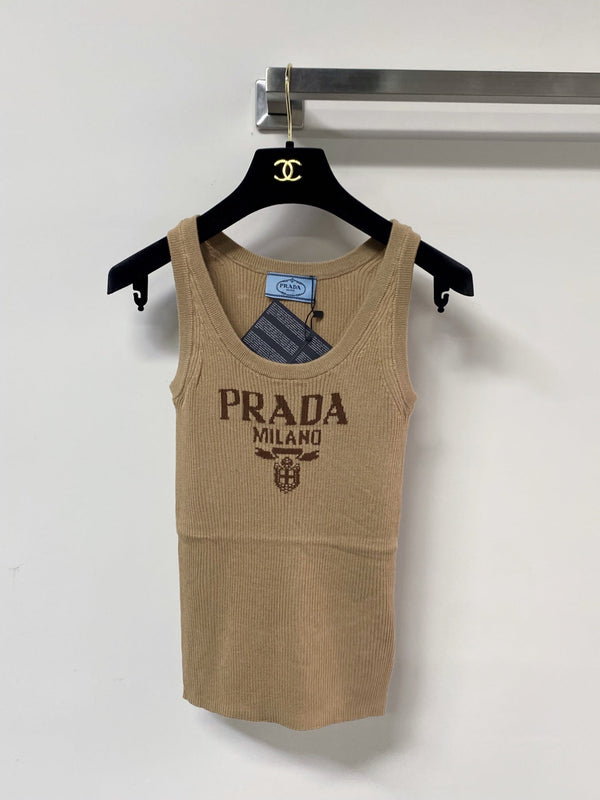 Prada Seven-Color Vest with Logo in Wool