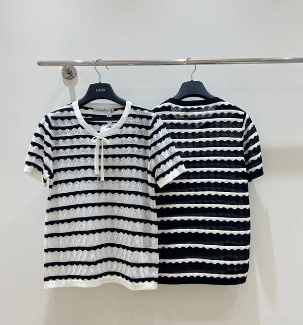 CD 2026 Short-Sleeved Shirts Bow Detail Tencel 479348