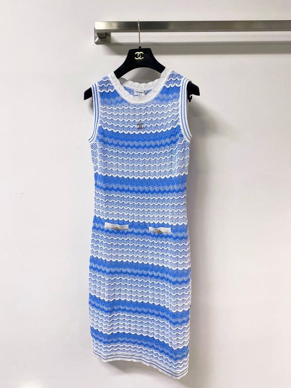Chanel Three-Color Vest Dress in Tencel