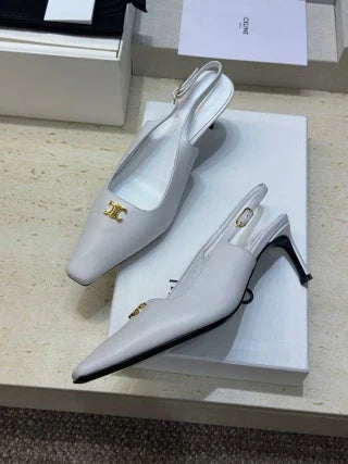 CL 26 Slingback Pumps Triomphe Logo 65mm Leather 762631