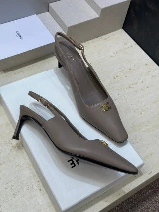 CL 26 Slingback Pumps Triomphe Logo 65mm Leather 762631