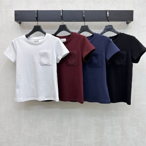 HM 26 Embroidered Pocket Short-Sleeve T-Shirt in Cotton