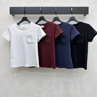HM 26 Embroidered Pocket Short-Sleeve T-Shirt in Cotton