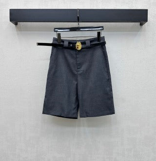 CD 26 Belted Shorts Gray in Polyester 378688