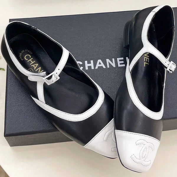 CC 2026 Mary Jane Flats Lambskin Sheepskin Leather 831383