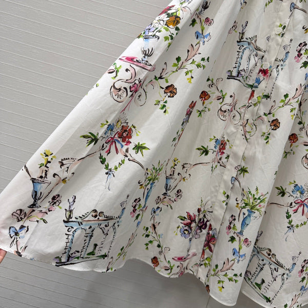 CD Dioriviera Arabesque Dress White Cotton 401997