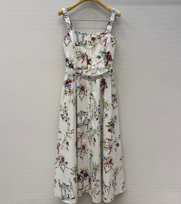 CD Dioriviera Arabesque Dress White Cotton 401997