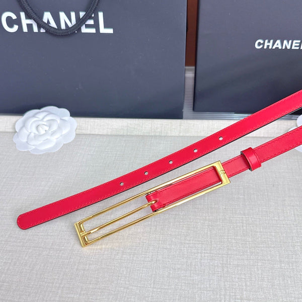 CC Métiers d’art 2026 1.5cm Red Belt Leather 211437