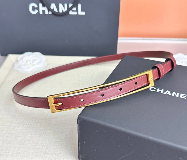 CC Métiers d’art 2026 1.5cm Burgundy Belt Leather 211435
