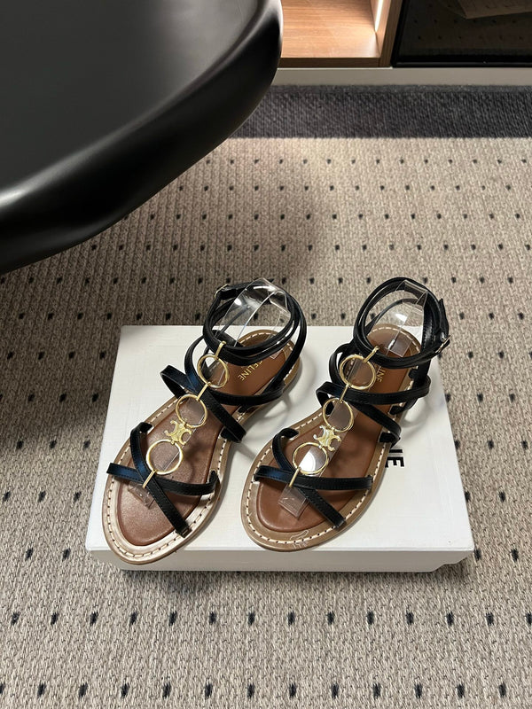 CL 26ss Lympia Strappy Sandals Calfskin Leather