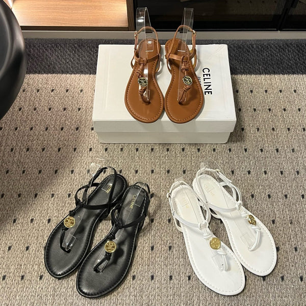 CL 26ss Penny Thong Flat Sandals Goatskin Leather