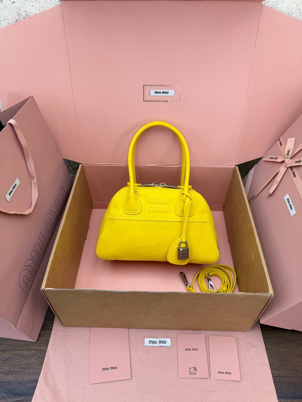 Miu Vivant Bag 28cm Nappa Leather