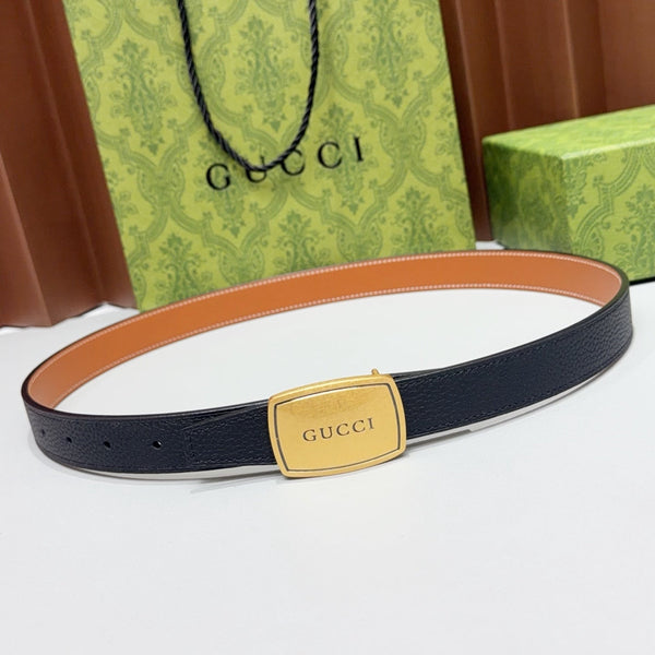 GG Reversible 2.5cm Belt Leather 213050