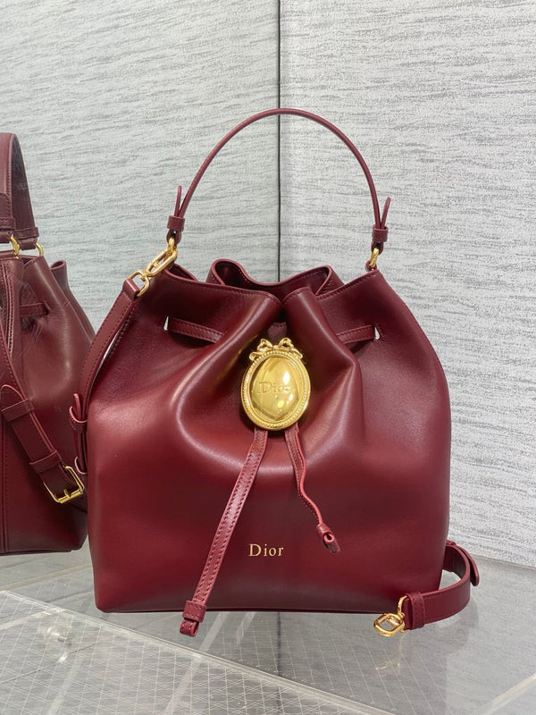 CD 2026 Bucket Bag 27cm Suede Lambskin