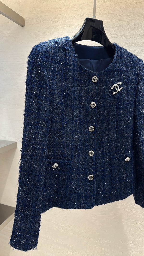 CC Jacket Navy Blue Tweed 415635