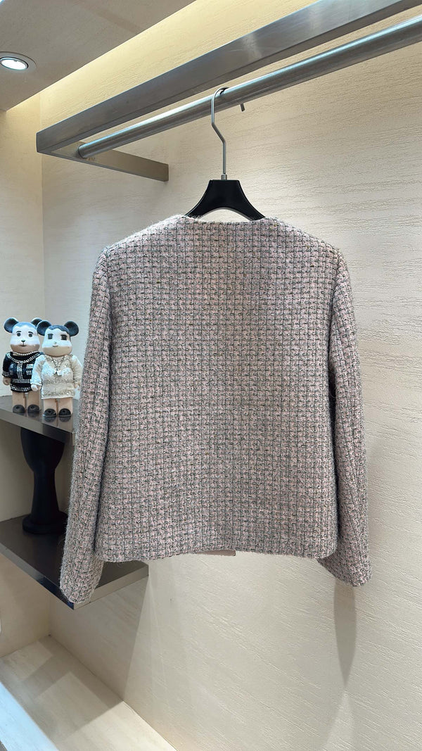 CC Jacket Dusty Pink Multicolor Tweed 415650