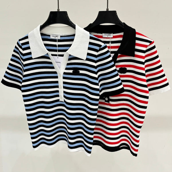 CC 2026 Striped Polo Shirt Cotton 413807