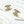 CC Semi-Diamond Double C Light Gold Earrings
