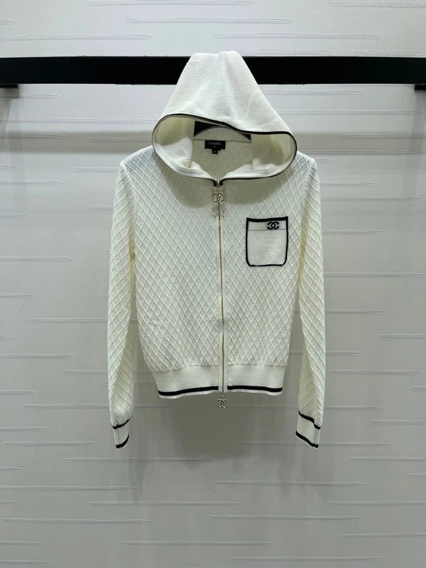 Chanel 2026 Hooded Knit Cardigan Wool 790127