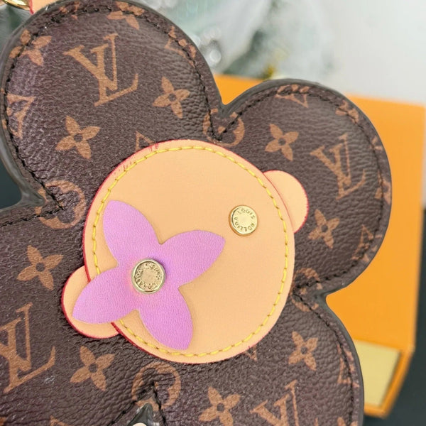 LV Vivienne Head Bag Charm in Monogram Brown Canvas