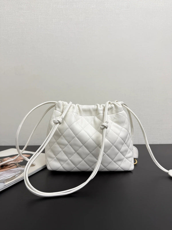 Chanel 2026 Lucky Bag 22cm White Sheepskin