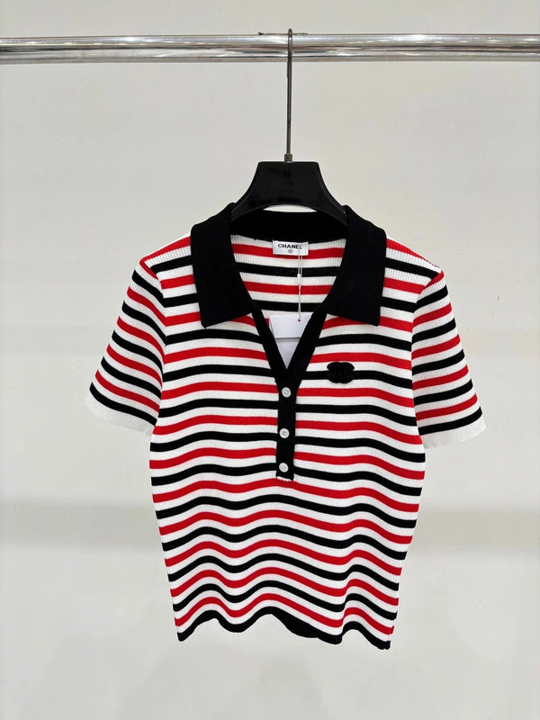 CC 2026 Striped Polo Shirt Cotton 413807
