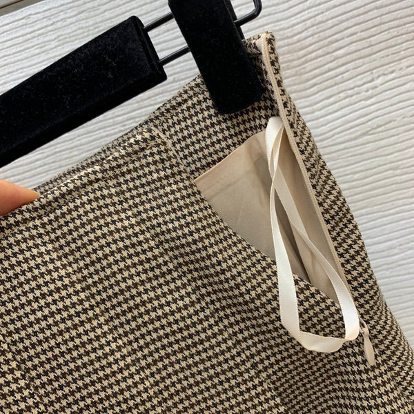 Miu 2026 Set Beige Wool Blend Fabric 420311