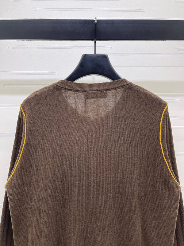 Miu 2026 Vertical Ribbed Knit Cardigan Wool 417648