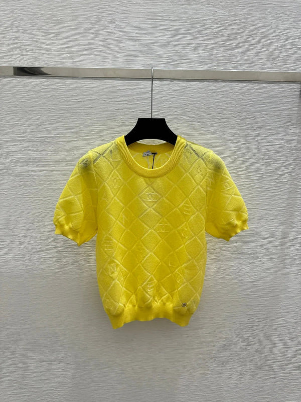 CC 2026 Round Neck Knitted Short-Sleeve Tencel Wool 397720