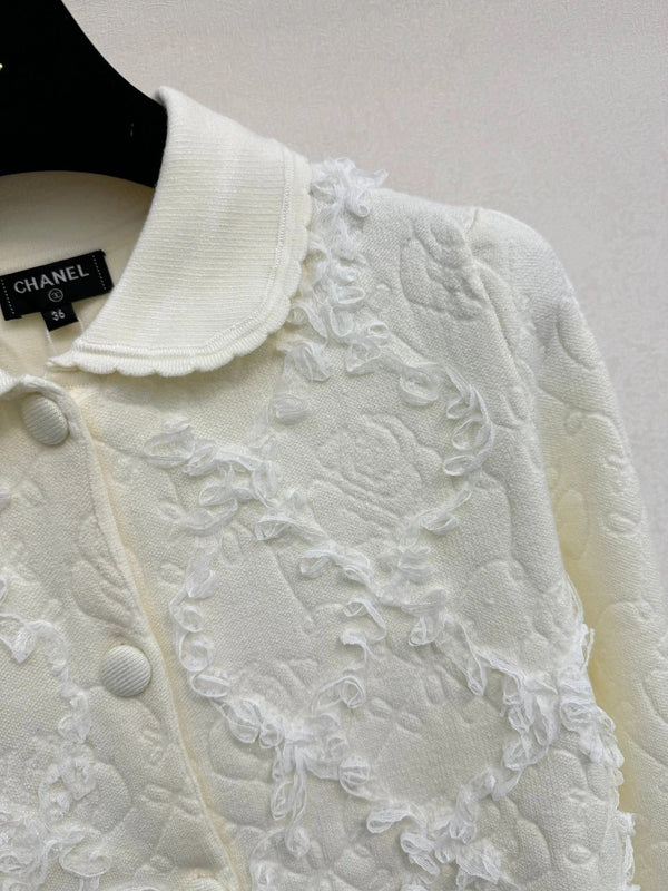CC 2026 Cardigan Cream-white Wool 424706
