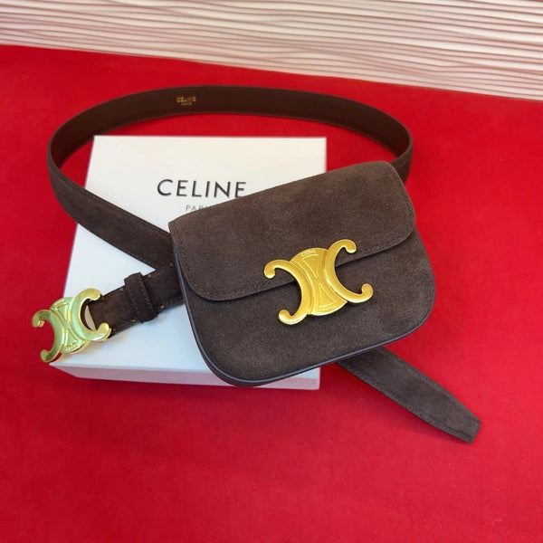 CE 2026 Triomphe Belt Bag 25mm Suede