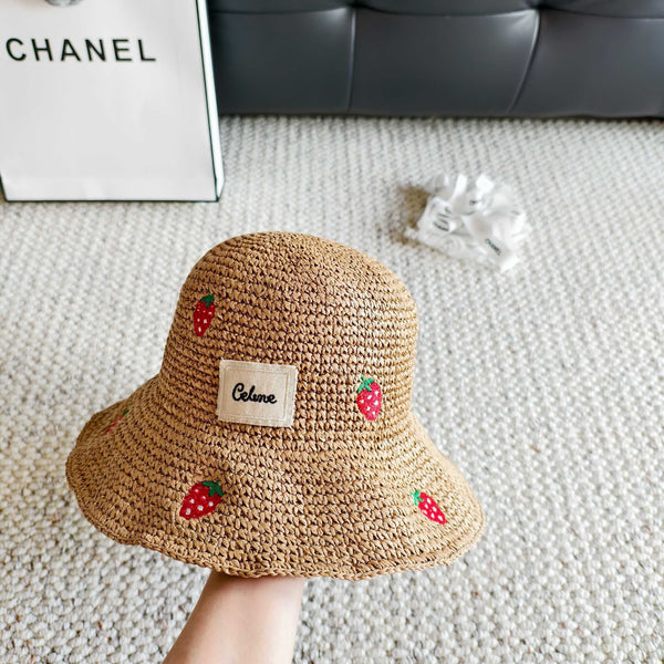 CE Woven Strawberry Bucket Hat 400938