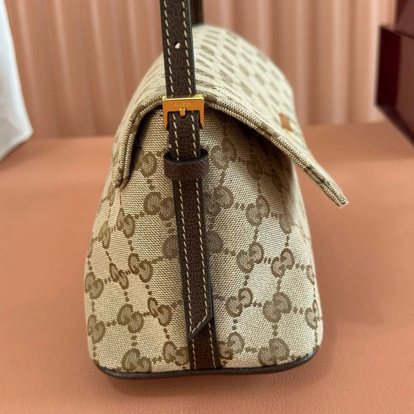 GG 2026 Madison Bag 31cm Sand mix Brown Canvas Leather