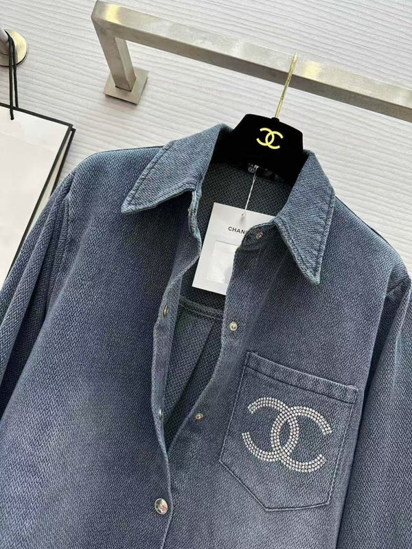 CC 2026 Denim Shirt Washed Blue Cotton