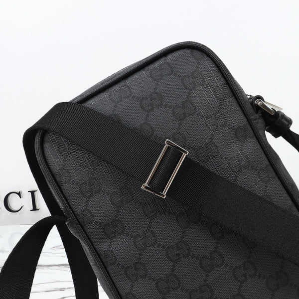GG 2026 Essence Classic Mini Bag 20cm Black Canvas Leather