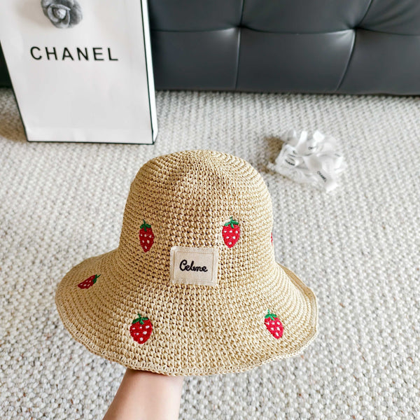 CE Woven Strawberry Bucket Hat 400938