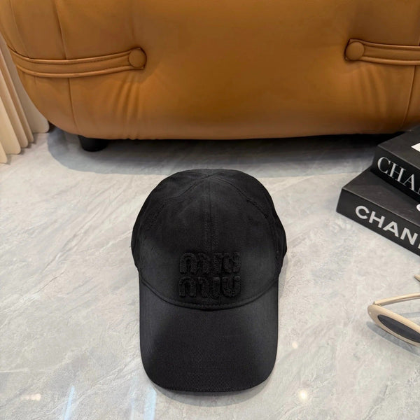 Miu Logo-embroidered Distressed Baseball Cap 413112