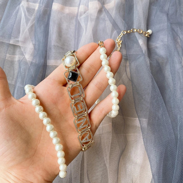CC 2026 Pearl Chain Logo Charm Belt