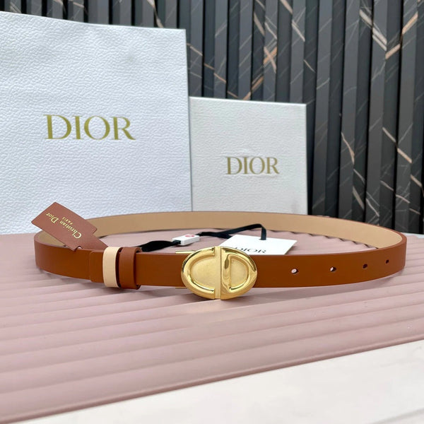 CD 2026 Montaigne Reversible Belt 2cm Smooth Cowhide Leather