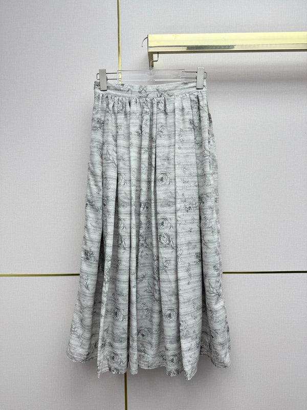 CD 2026 Midi Skirt Grey Polyester 396914
