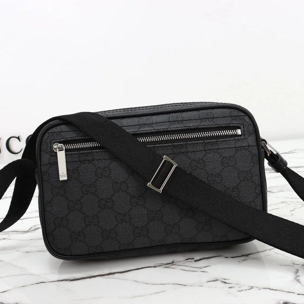 GG 2026 Essence Classic Mini Bag 22cm Black Canvas Leather